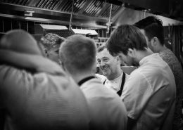 Chef Simon Shaw and kitchen team