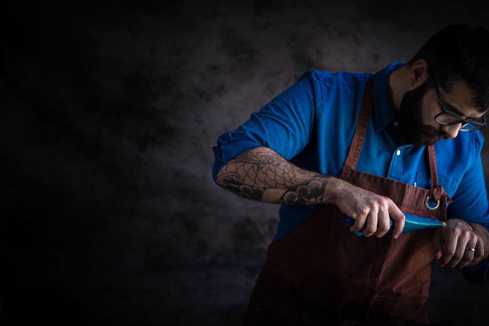 Head Chef Carlos Gomes at work in the kitchen